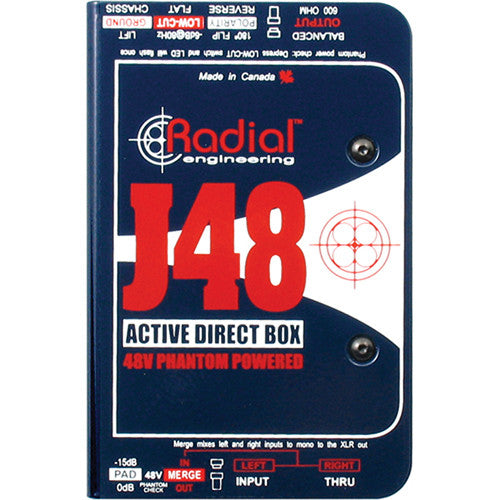 Radial Engineering J48 Phantom Powered Active Direct Box