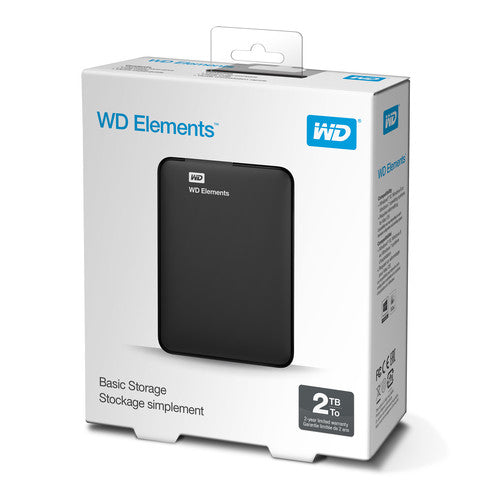 WD 2TB Elements Portable USB 3.0 External Hard Drive