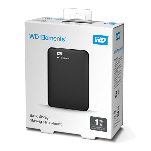 WD 1TB Elements Portable USB 3.0 External Hard Drive