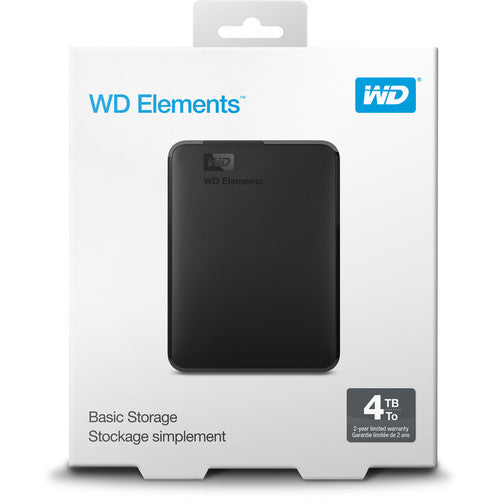 WD 4TB Elements Portable USB 3.0 External Hard Drive