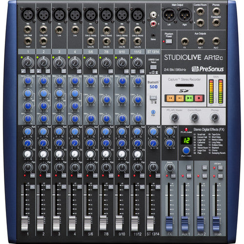 PreSonus StudioLive AR12c USB-C 14-Channel Hybrid Performance and Recording Mixer