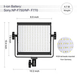 GVM 800D-RGB LED Light Panel (2-Light Kit)