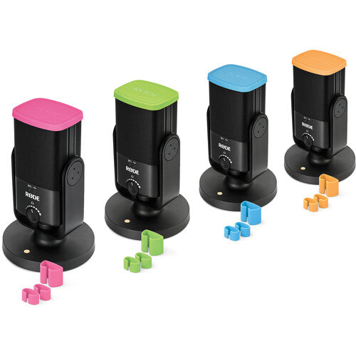 RODE COLORS Color-Coded Caps and Cable Clips for NT-USB Mini Microphones (Set of 4)