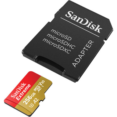 SanDisk 256GB Extreme UHS-I microSDXC Memory Card with SD Adapter