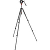 Manfrotto 500 Fluid Video Head with 190X Video Aluminum Tripod & Leveling Column Kit