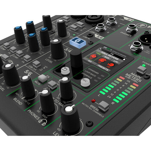 Mackie ProFX6v3+ 6-Channel Analog Mixer with Built-In FX, USB Recording, and Bluetooth