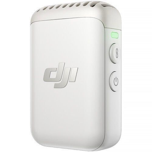 DJI Mic 2 Clip-On Transmitter/Recorder with Built-In Microphone (2.4 GHz, Platinum White)