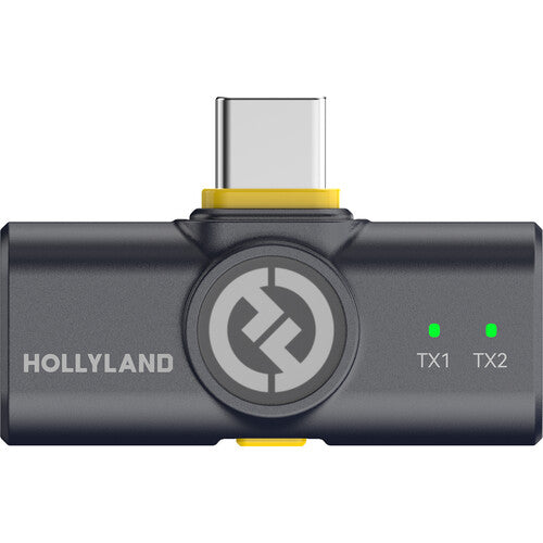 Hollyland LARK M2 DUO 2-Person Wireless Microphone System with USB-C Connector (2.4 GHz, Shine Charcoal)