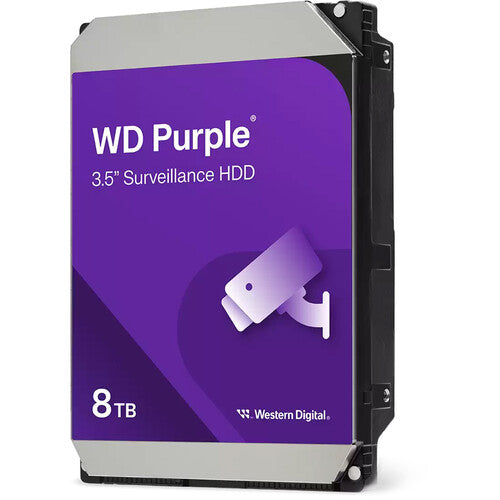 WD 8TB Purple 7200 rpm SATA III 3.5" Internal Surveillance Hard Drive (OEM)