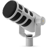 RODE PodMic USB and XLR Dynamic Broadcast Microphone (White)