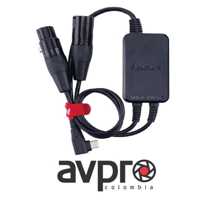 Aputure Active USB-C to 5-Pin DMX In & Out Adapter Kit for MT Pro & INFINIBARs