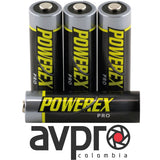 Powerex Pro Rechargeable AA NiMH Batteries (1.2V, 2700mAh, 4-Pack)