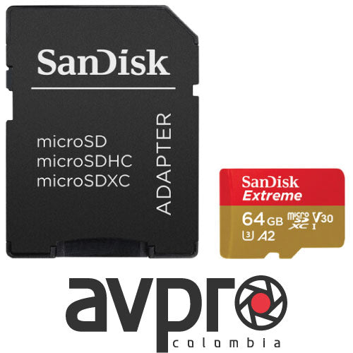 SanDisk 64GB Extreme UHS-I microSDXC Memory Card with SD Adapter